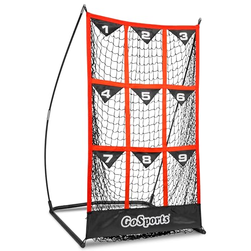 GoSports Red Baseball & Softball Strike Zone Pitching Net - Portable Practice Target