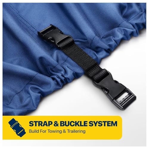 Navy Blue Seal Skin Boat Cover 14'-16' Waterproof Marine-Grade Heavy-Duty Fit