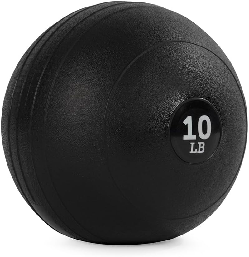 Titan Fitness Rubber Slam Ball - Impact-Absorbing Dead Weight for Strength & Conditioning | Textured Surface