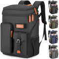 Insulated Cooler Backpack 33 Can Leakproof with Double Deck - Black