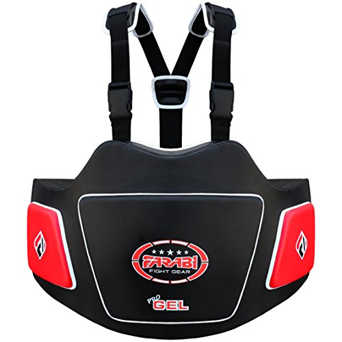 Farabi Body Shield Belly Protector Guard with Red/Black Variation - Martial Arts Body Armor