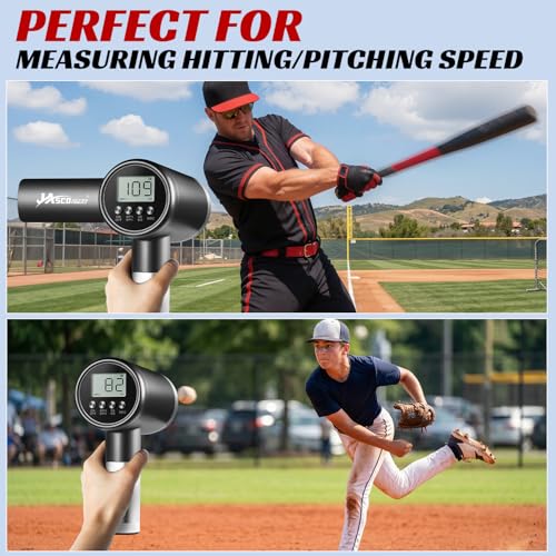 JASCOPRO 24GHz Baseball Radar Gun with Dual LED & LCD Display, Speed Accuracy ±1 MPH
