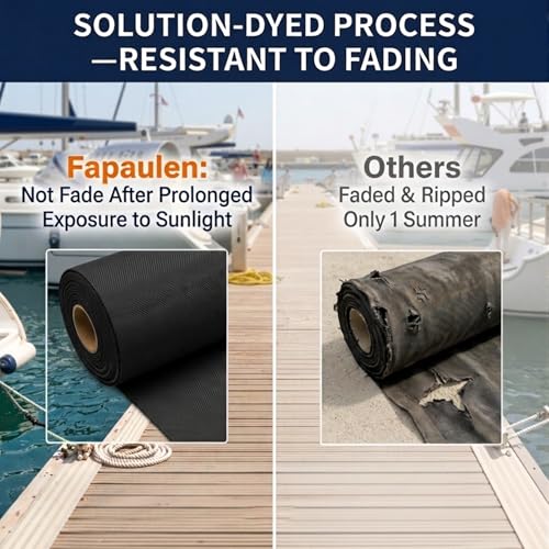 Fapaulen 14ft Boat Cover with Metal Hooks Waterproof Trailerable Cover 70" Beam