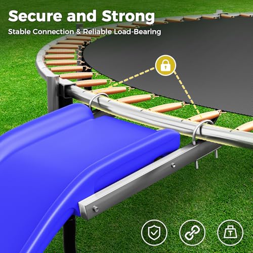 Lyromix Kids Trampoline Slide Attachment for 8-16 FT Trampolines, Supports 220 LBS