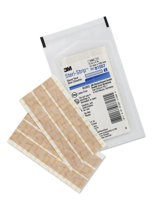 3M™ Steri-Strip™ Blend Tone Skin Closures, B1557, Tan, 1/2 in x 4 in (12mm x 100mm), 50 Bag/Carton, 4 Carton/Case