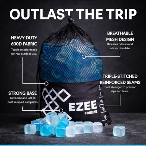 Reusable Ice Cubes for Coolers - Mega Freeze 10.5 lb Pack, Food Safe & Reusable