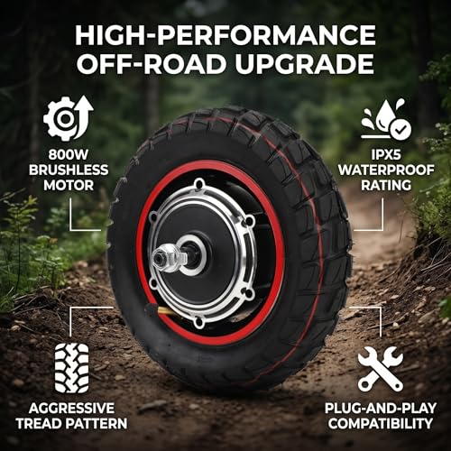 Bnineteenteam 10 Inch 48V 800W Electric Scooter Hub Motor Rear Wheel Off-Road