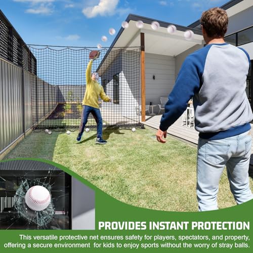 10x40ft Baseball & Softball Backstop Net - Heavy Duty Sports Barrier Netting