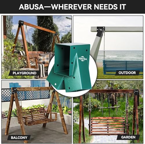 ABUSA Heavy Duty Bronze Swing Set Brackets with All Accessories for Playground Equipment