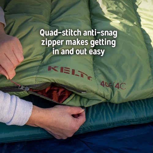 Kelty Cosmic 20 Dark Blue Sleeping Bag for Backpacking - 550 Fill Power, Recycled Fabrics, PFAS-Free DWR, Designed in Colorado