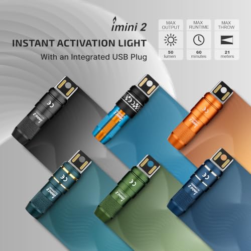 OLIGHT IMINI 2 Rechargeable EDC Keychain Flashlight Dream Blue - Compact & Waterproof