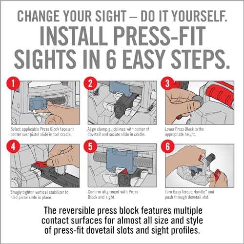 Real Avid Master Handgun Sight Pusher Kit - Grey/Red, Pack of 1