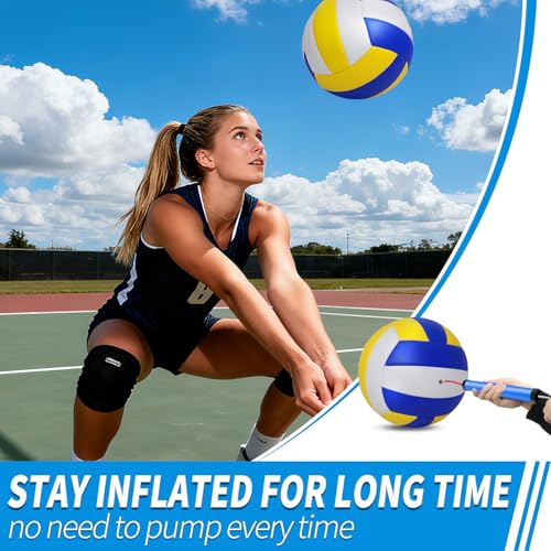 12 Pack Regulation Size 5 Volleyballs for Indoor & Outdoor Play with Pump - Soft & Durable