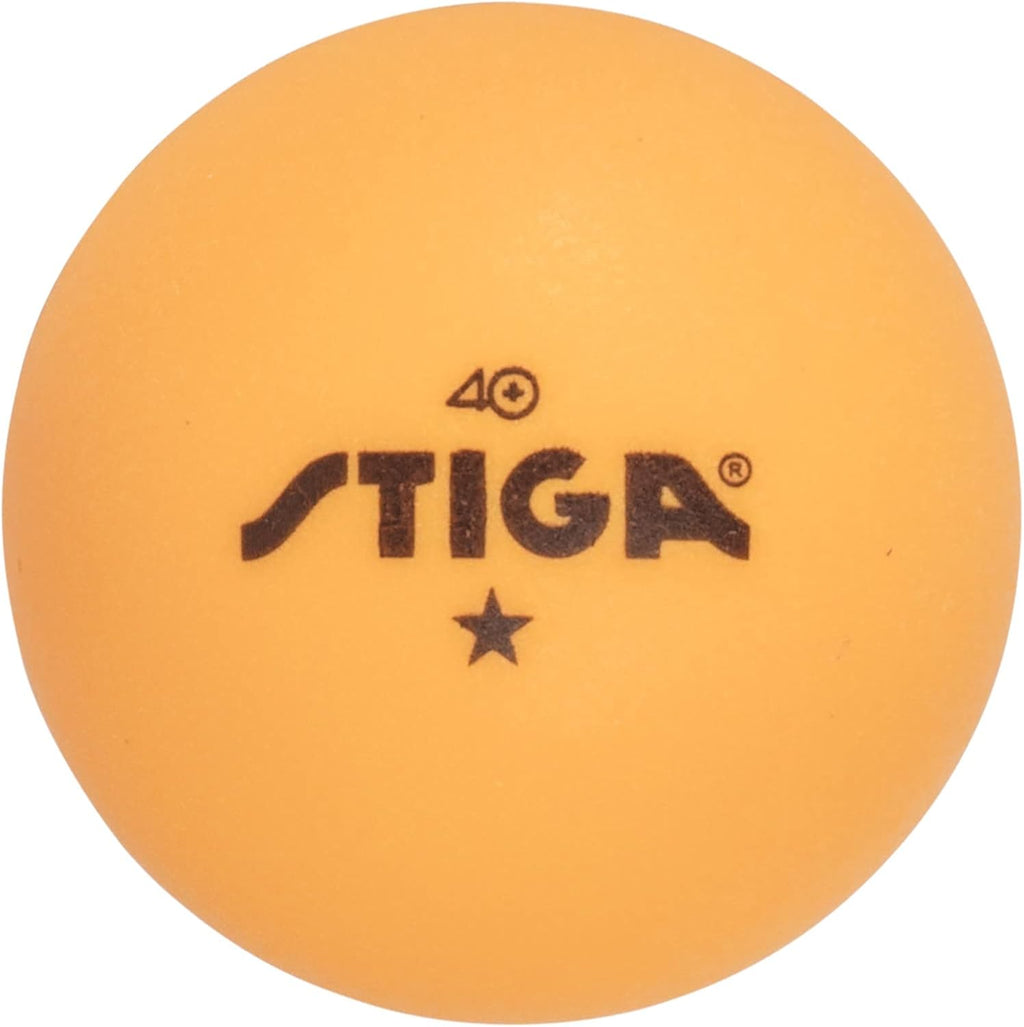 STIGA 1-Star Orange Table Tennis Balls - High-Quality 12-Pack for Enhanced Play