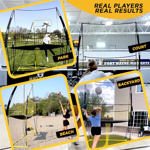 Apex Sports Volleyball Training Net System with Adjustable Height - Training Equipment for All Skill Levels