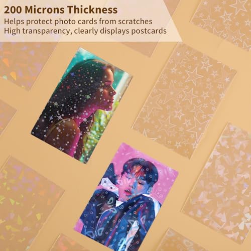Holographic Style Kpop Photocard Sleeves Holder 58 x 89 mm, 400 Pcs