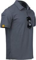 V VALANCH Men's Golf Polo Shirt - Moisture-Wicking Short Sleeve Athletic Tee | Comfortable Fit