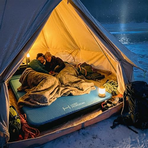 Self-Inflating Foam Camping Mattress - Full Size, 3 Inch Thick, Supportive & Quiet