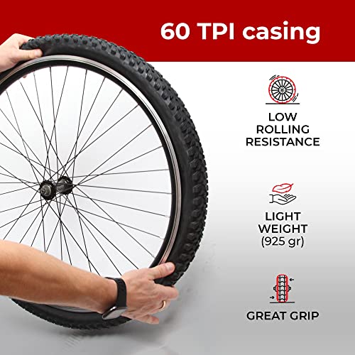 Mountain Bike Tire & Tube Set 29x2.25 Black Foldable 57-622 Schrader/Presta