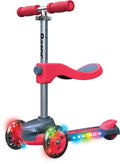Razor Rollie DLX, 3-Wheel Light-Up Scooter for Younger Children, Seated and Stand-Up Riding Options