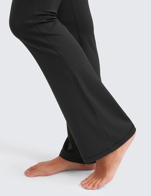 CRZ YOGA Flare Leggings - High Waist Bootcut Lounge Pants with Pocket | Available in 29"-33.5" Sizes