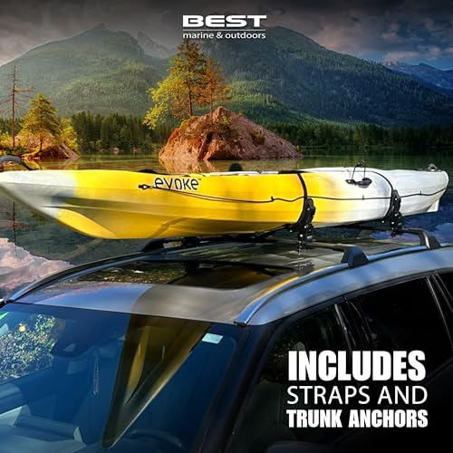Kayak Roof Rack Saddles - Universal Carrier for Kayaks & Canoes - Roof Saddles