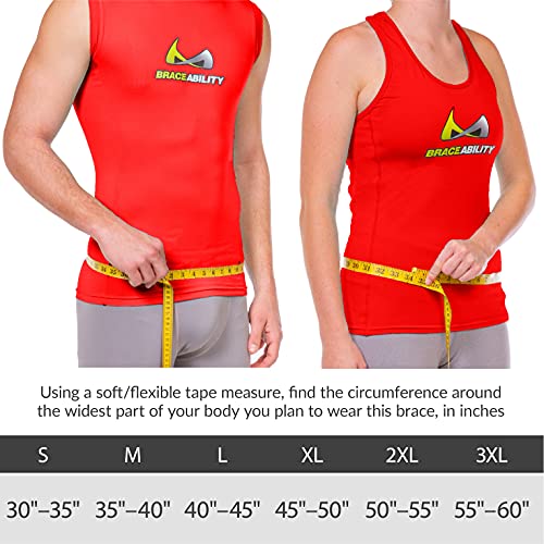 BraceAbility Medium Spine Sport Back Brace for Lumbar Support, Workout & Active Recovery