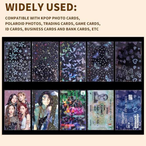 Holographic Style Kpop Photocard Sleeves Holder 58 x 89 mm, 400 Pcs