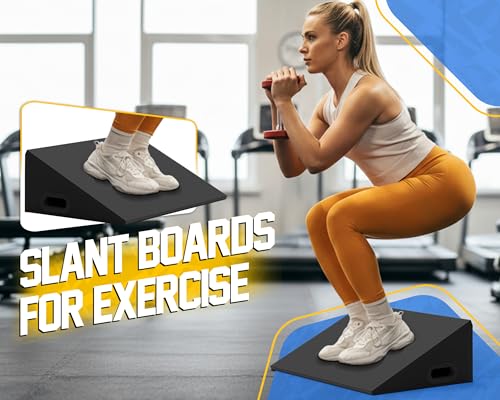 19-Inch Wide Calf Stretching Slant Board for Flexibility & Strength Exercises