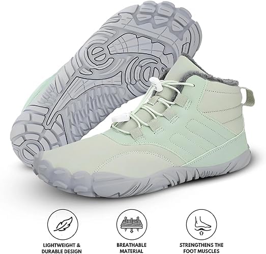Hike Footwear Caspar Pro HF Non-Slip Winter Barefoot Shoes - Wide Women 9-9.5 / Men 7-7.5, Black