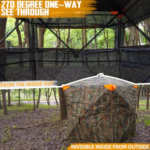 PPOLB 270° See-Through Ground Hunting Blind for Deer & Turkey, 2-3 Person