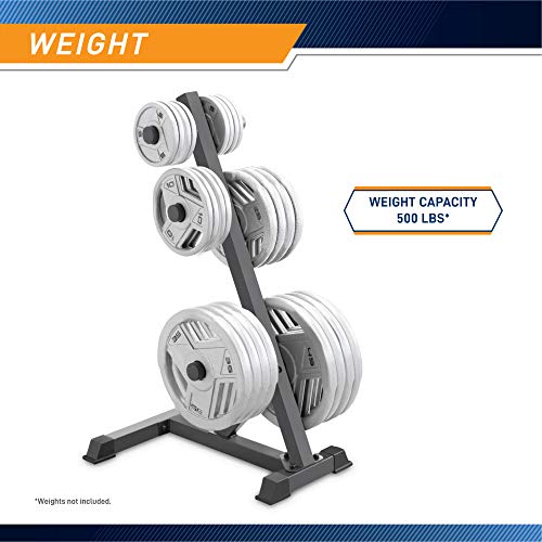 Marcy L-Frame Black Olympic Weight Plate Storage Tree for 2-Inch Plates