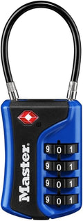 Master Lock 4697D TSA Approved Luggage Lock - Set Your Own Combination, 1 Pack, Assorted Colors