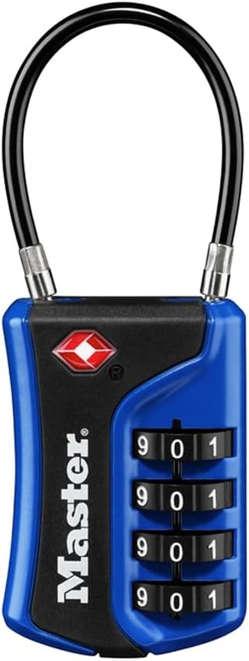 Master Lock 4697D TSA Approved Luggage Lock - Set Your Own Combination, 1 Pack, Assorted Colors