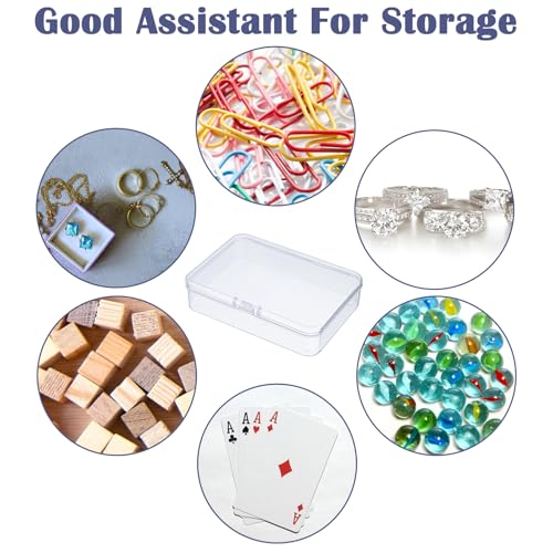 36pcs Plastic Playing Card Boxes - Transparent Clip-On Trading Card Storage