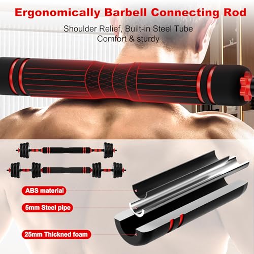 45LBS Adjustable Dumbbell Set with Connector - Home Fitness Equipment
