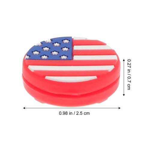 Partykindom 6Pcs American Flag Tennis Racket Dampeners Shock Absorbers Vibration Dampeners for Tennis Racquet Accessories