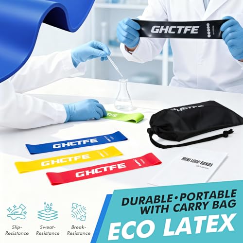 GHCTFE 100PCS Multicolor Resistance Bands Bulk Set for Group Fitness, Mini Loop Bands for Glutes & Legs