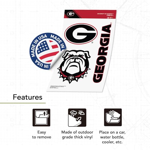 Georgia Bulldogs Vinyl Sticker Decal - College Sports Fan Collectible