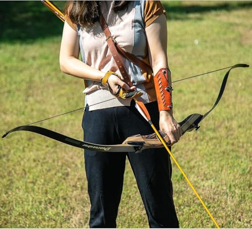 Left Hand Recurve Bow Set 62 Inch Laminated Takedown Hunting & Practice Bow - 30 lb
