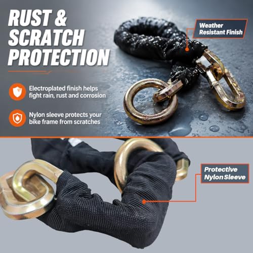 Heavy Duty 14mm Security Chain for Motorcycle & Outdoor Security