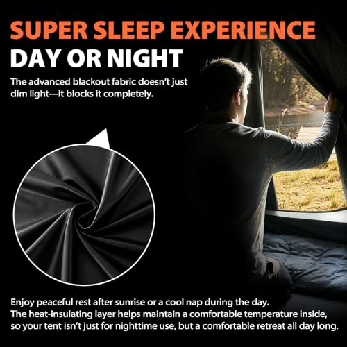 GEERTOP 2-Person Waterproof 4-Season Camping Tent with Blackout Sleep System