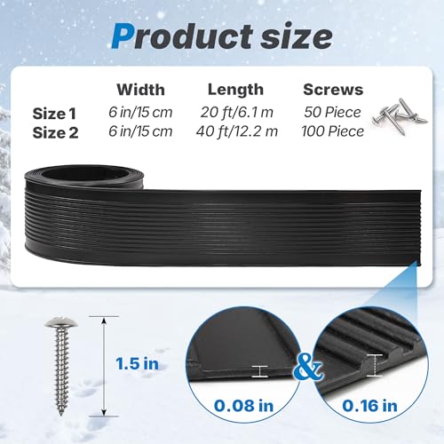 20FT Snowmobile Trailer Ski Guides HDPE Waterproof Ramp with Screws - Customizable Length