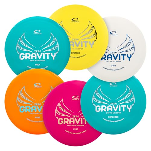 Latitude 64 Gravity Disc Golf Set - 6 Lightweight Discs for Beginners & Pros - Variation of THIS listing