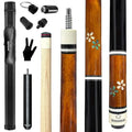 58-Inch Professional Pool Cue Stick 20oz Canadian Maple Billiard Cue with Leather Case