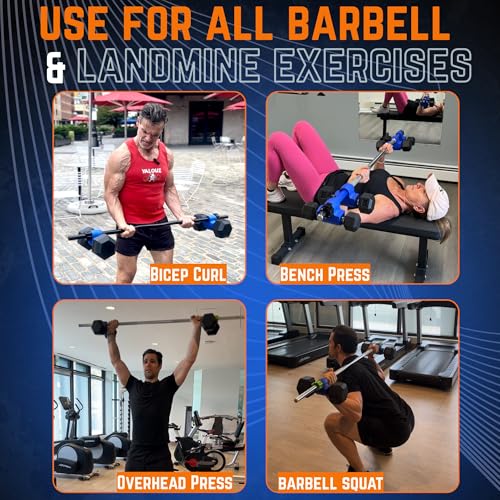 Dualbell 1" Barbell Adapter for Dumbbells, 500lb Max Capacity, Black with Red Collars