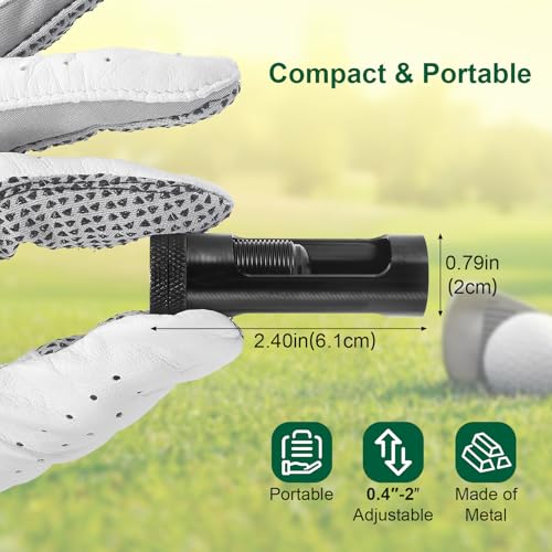 Adjustable Golf Tee Height Setter Tool with Precision Scale - Aluminum