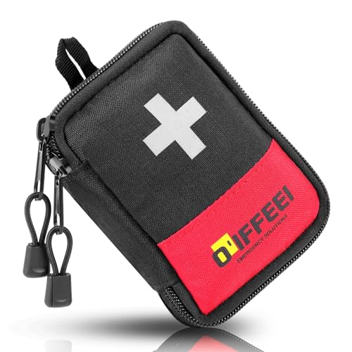 Mini First Aid Kit Bag Compact Portable Emergency Medical Organizer - Black