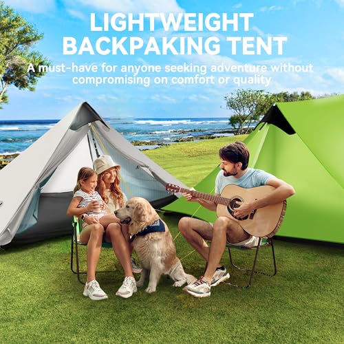 FBSPORT Ultralight 3-Season Backpacking Tent for 1-2 Persons, Waterproof Camping Shelter