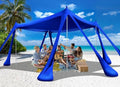 Navy 10x10FT Beach Tent Sun Shelter UPF50+ Portable Family Canopy with Sandbags